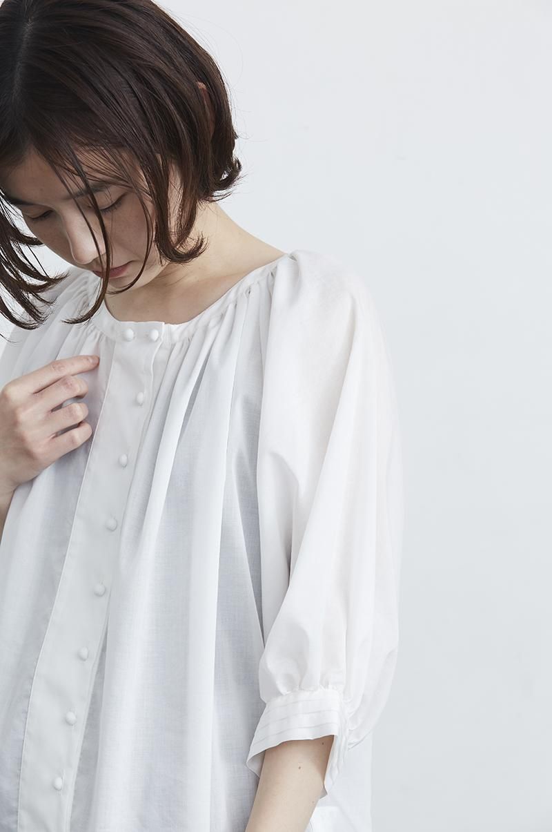 cotton gather smock blouse - atelier naruse|Online store cotton gather smock blouse - atelier naruse|Online store