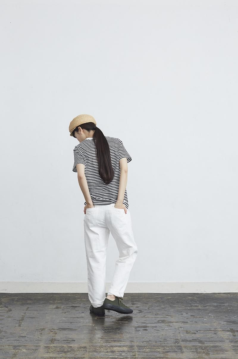 cotton border cut&sewn（半袖） - atelier naruse｜Online