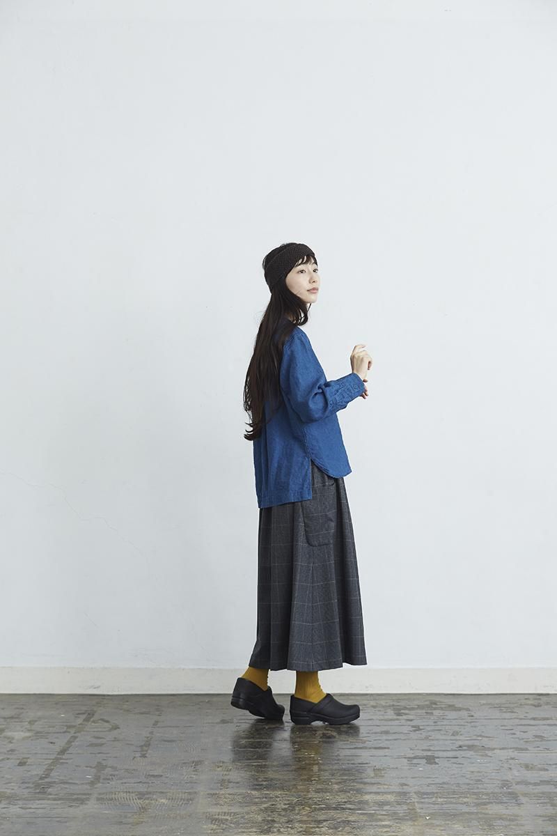 トップス atelier naruse smock blouse / kinari indigo linen smock blouse - atelier naruse｜Online store｜the an