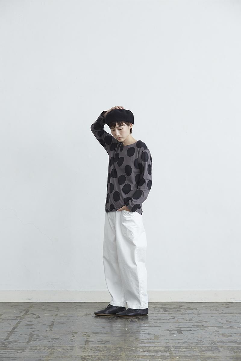 アトリエナルセ atelier naruse cotton ~mizutama~ cut&sewn コットン 水玉カットソー F/ブラウン トップス【2400014002140】 cotton ~mizutama~ cut&sewn - atelier naruse｜Online store