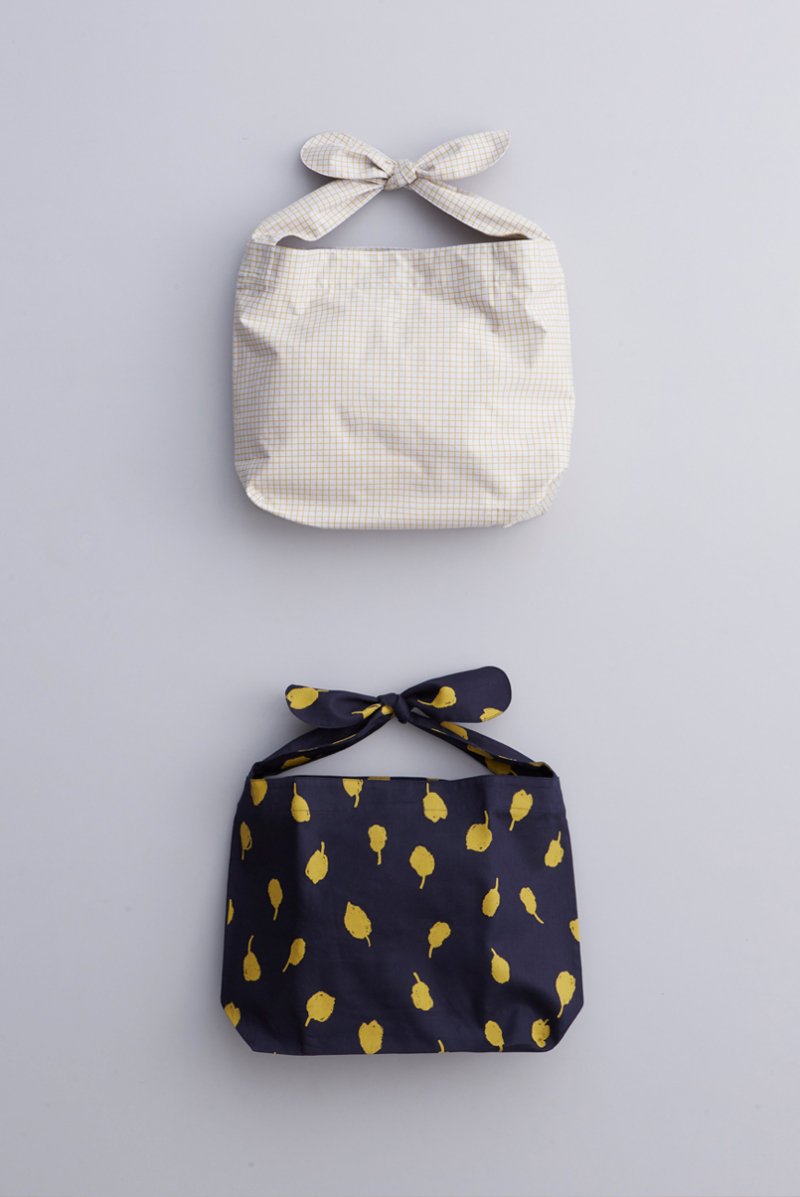 cotton ~pool & chamomile~ shoulder knot bag