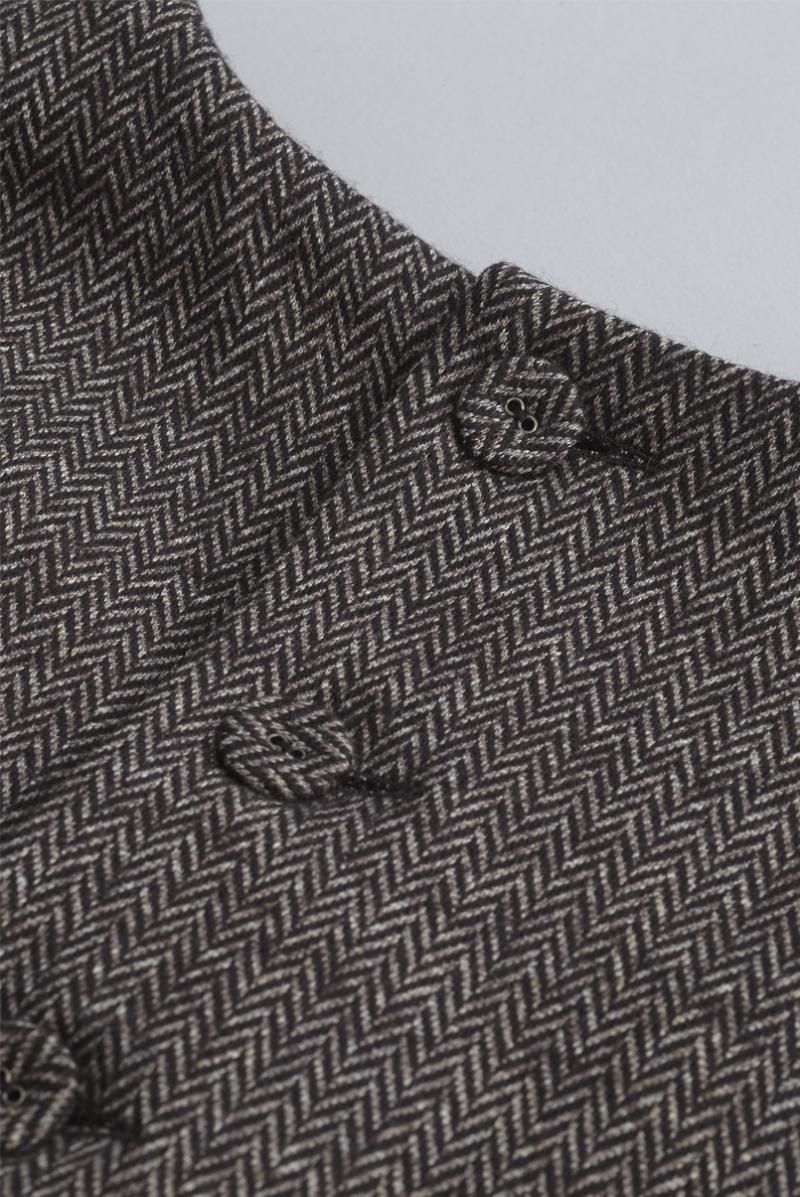 wool cotton jersey V neck smock - atelier naruse｜Online