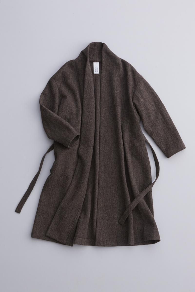 wool cotton jersey one-piece / navy - atelier naruse｜Online