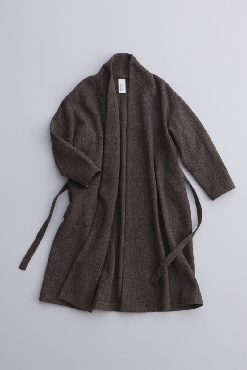 wool robe gown / brown