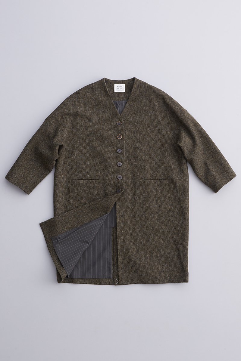 MOON ENGLAND tweed cocoon coat - atelier naruse | Online store