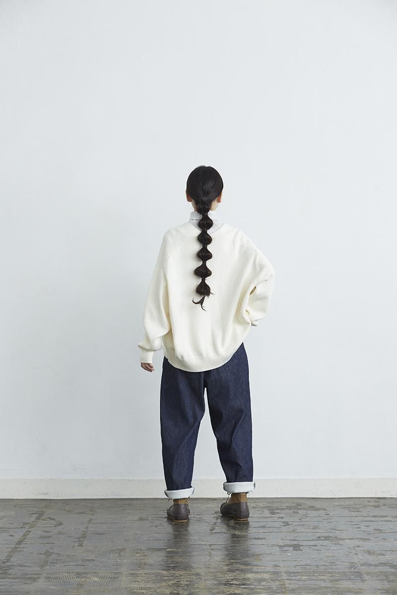 美品 アトリエナルセ コクーン バイカラー ニット カーディガン
