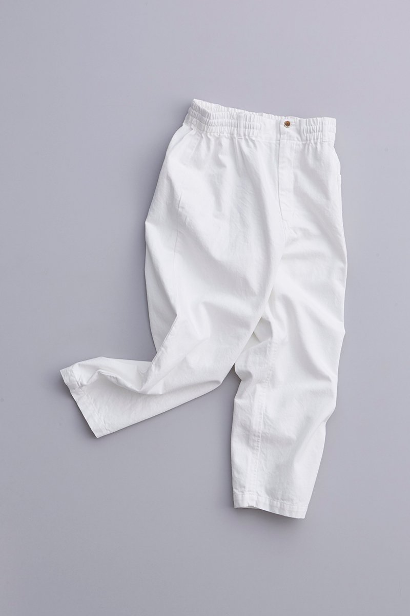 cotton denim balloon pants / off white