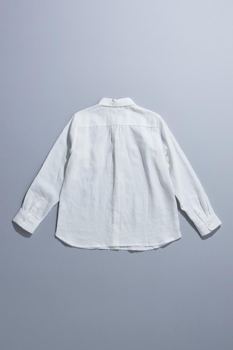 アトリエナルセ　シャツ　ホワイト atelier naruse FORMAL ｺｯﾄﾝ丸襟ｼｬﾂ (ﾎﾜｲﾄ) FO2039 | NORTHWEST