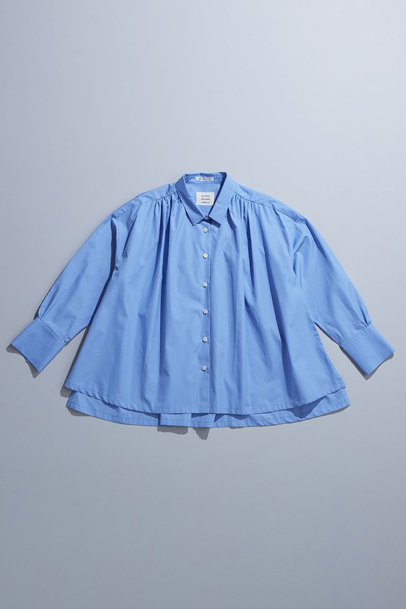 cotton ~THOMAS MASON~ gather blouse - atelier naruse | Online store