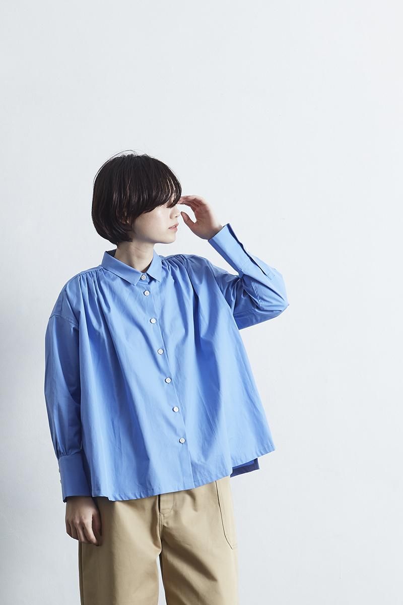 cotton ~THOMAS MASON~ gather blouse - atelier naruse | Online store