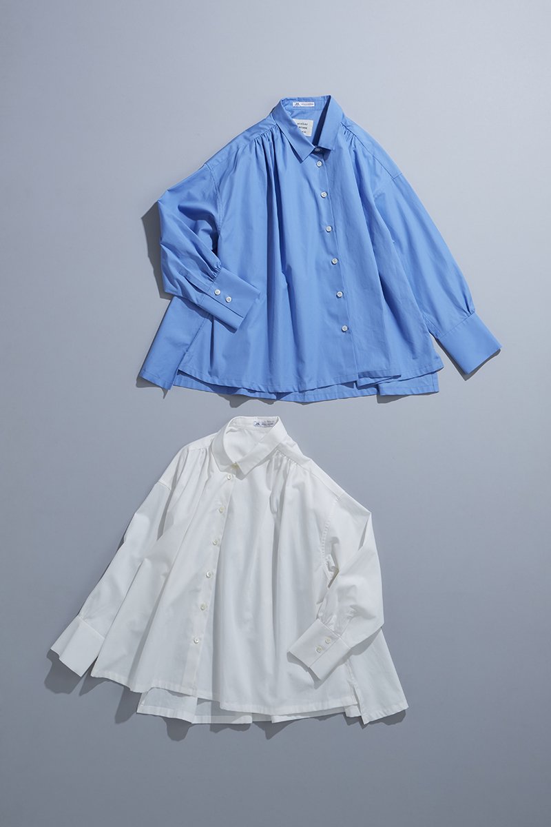 cotton ~THOMAS MASON~ gather blouse