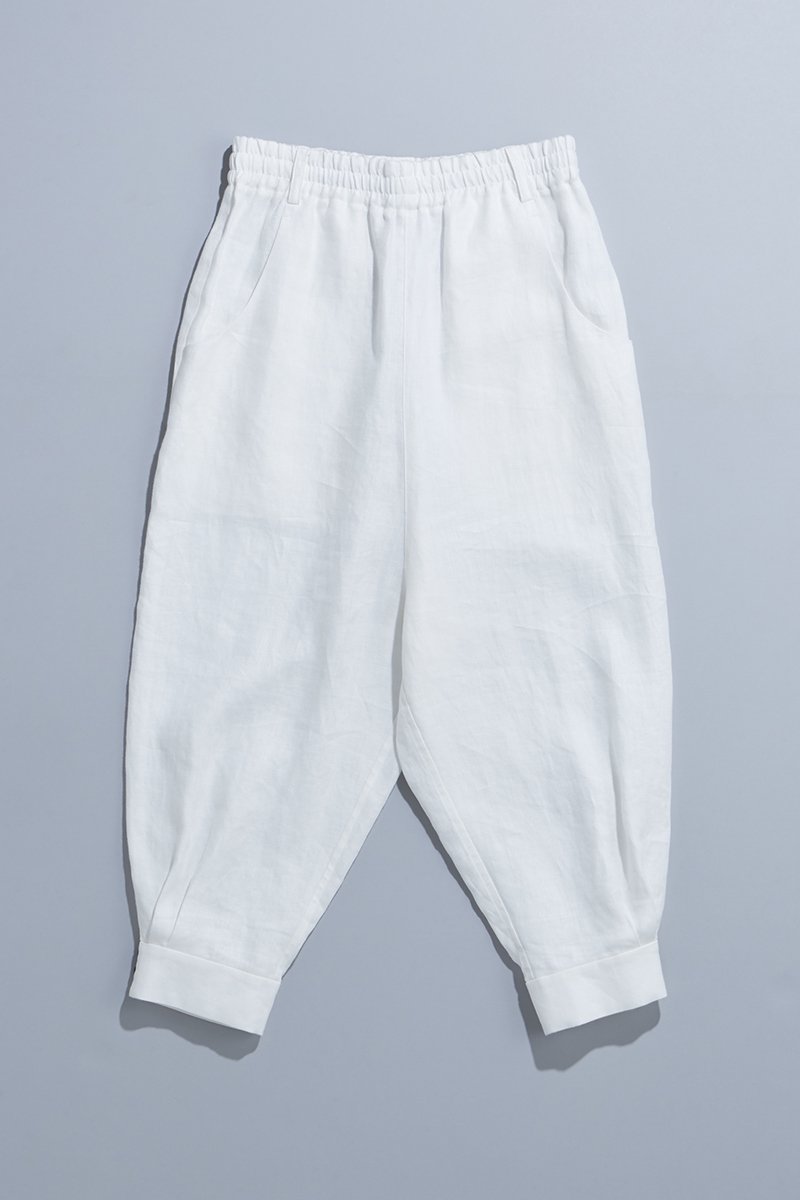 linen sarrouel pants / off white