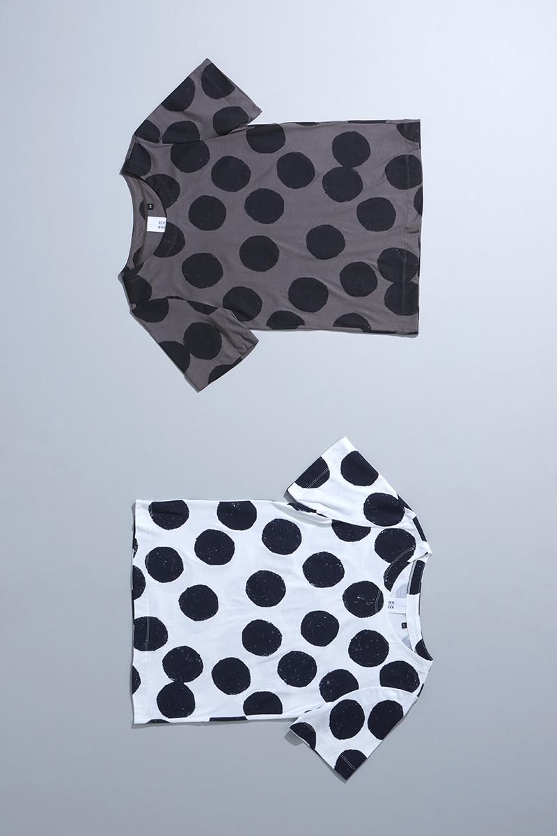 アトリエナルセ atelier naruse cotton ~mizutama~ cut&amp;sewn コットン 水玉カットソー F/ブラウン トップス【2400014002140】 アトリエナルセ atelier naruse cotton ~mizutama~ cut&sewn