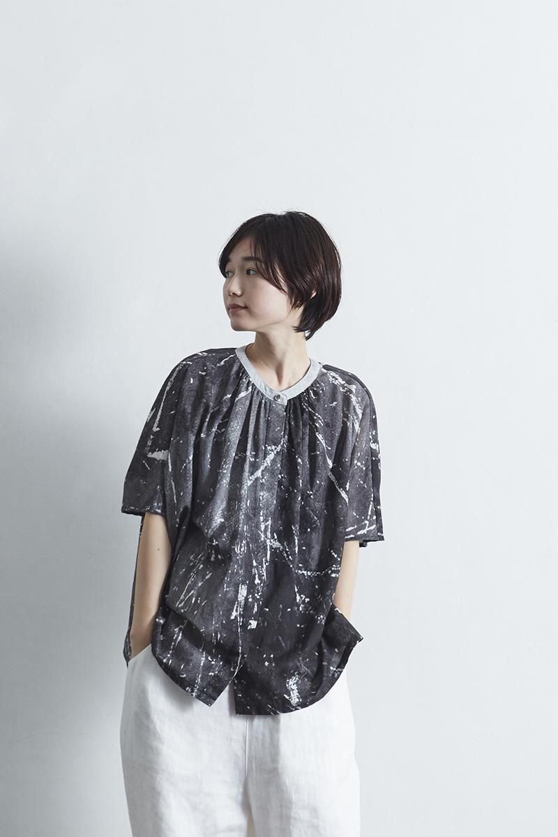cotton linen ~kitchen~ smock blouse - atelier naruse|Online cotton linen ~kitchen~ smock blouse - atelier naruse|Online
