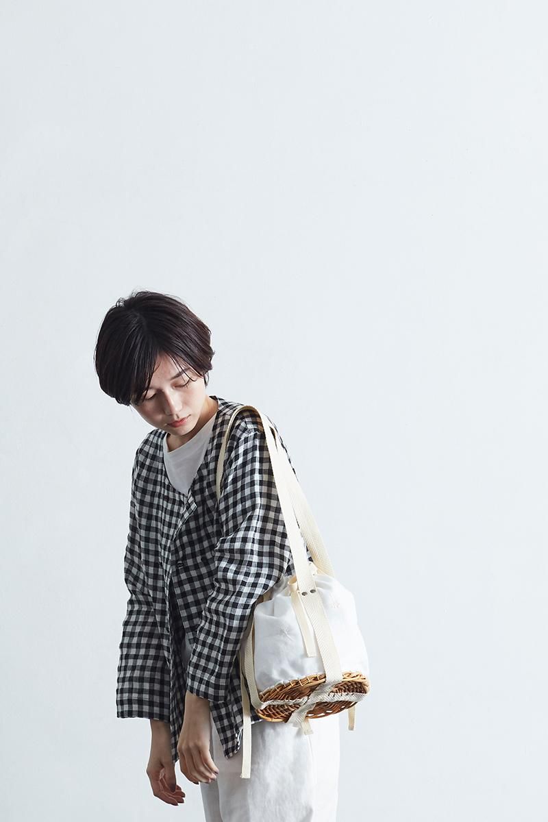 ardem su o × atelier naruse / linen ~nohara~ basket bag - atelier naruse |  Online store