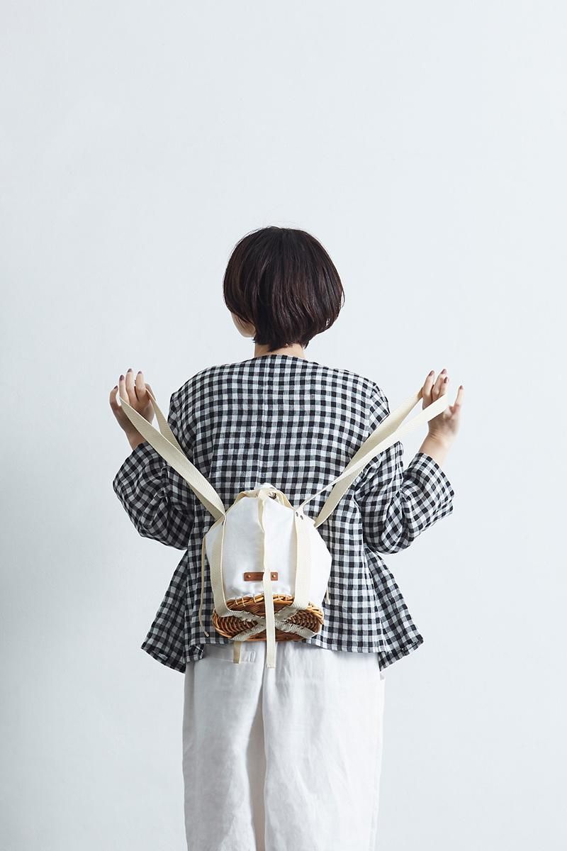 ardem su o × atelier naruse / linen ~nohara~ basket bag - atelier naruse |  Online store