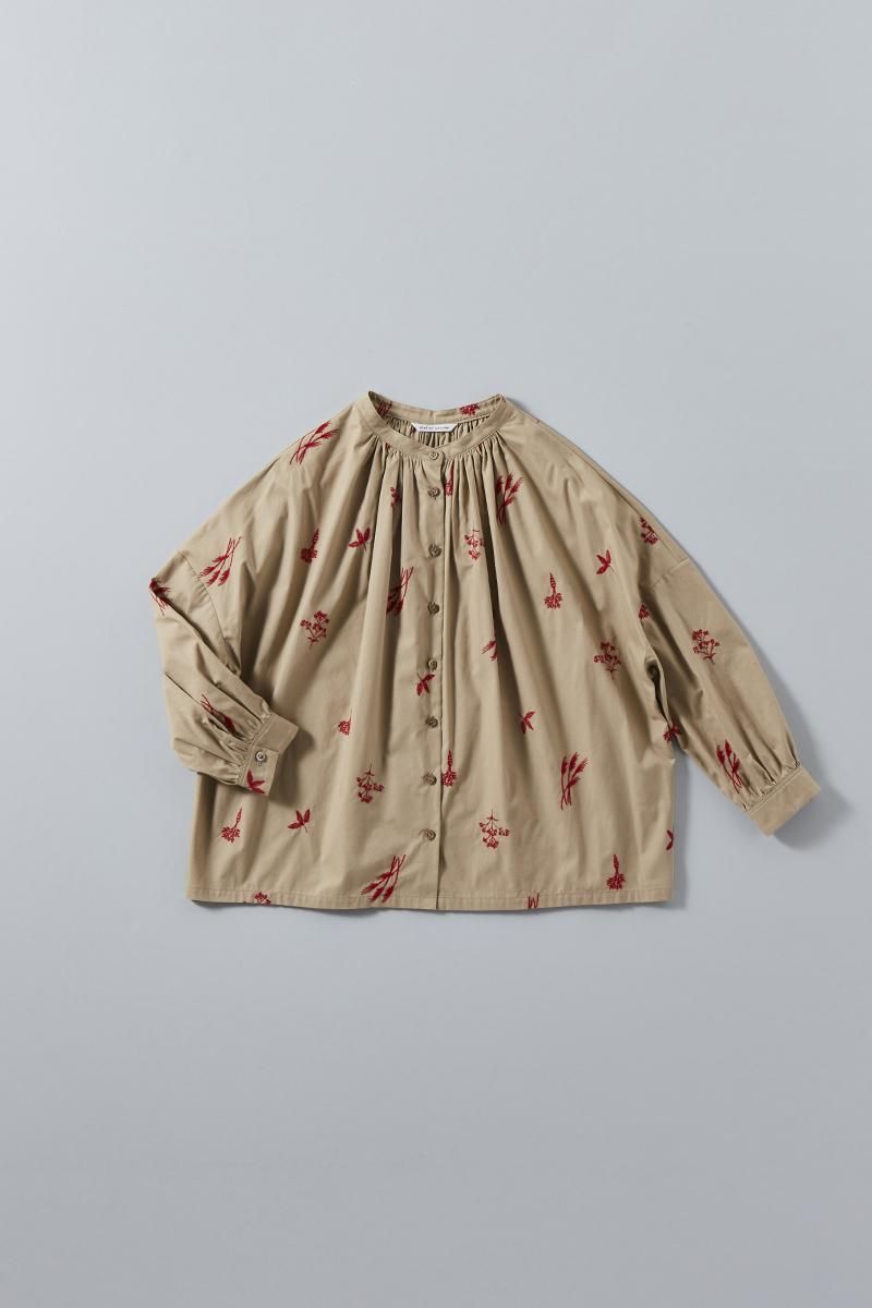 cotton ~winter plants~ blouse - atelier naruse | Online store