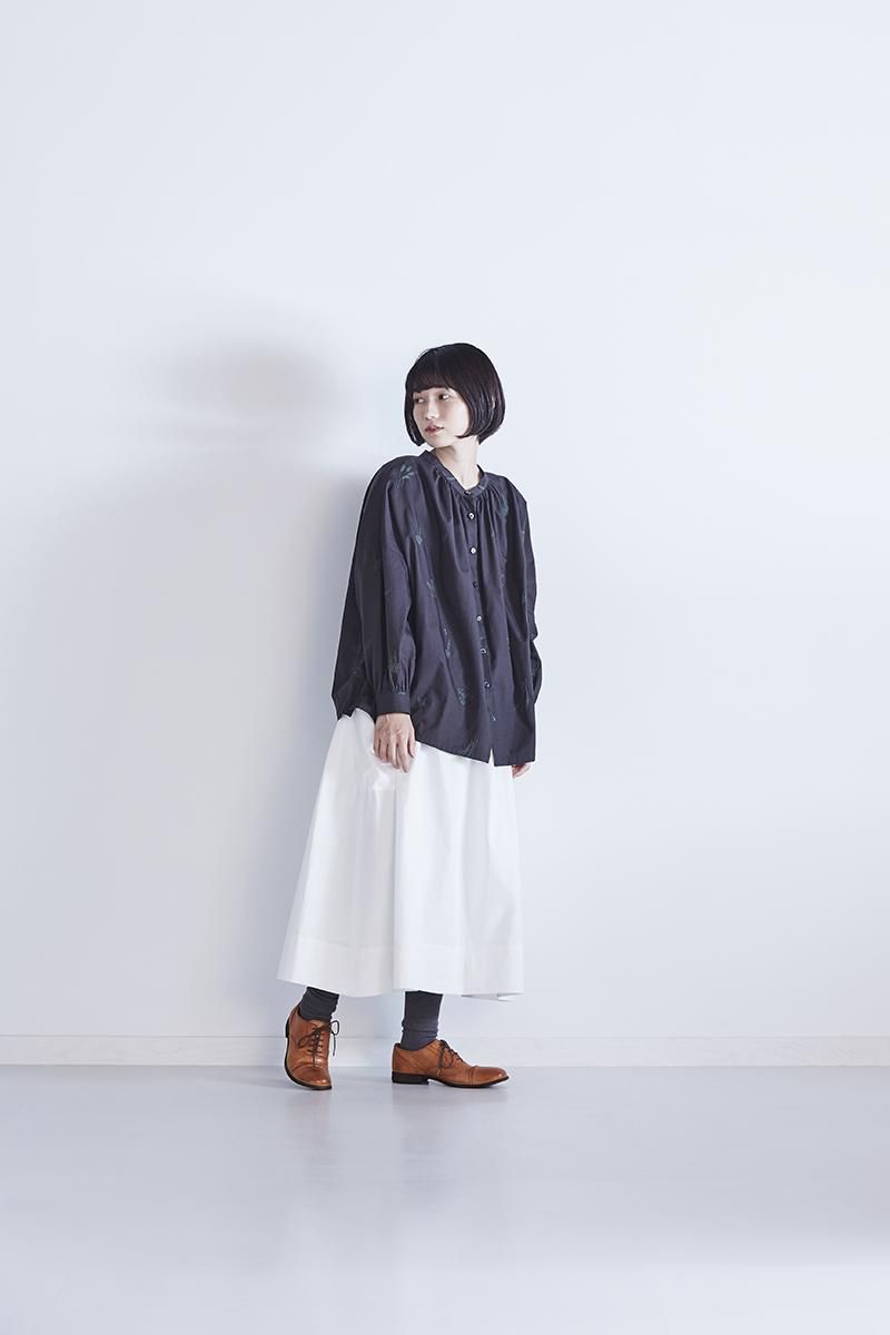 cotton ~winter plants~ blouse - atelier naruse | Online store