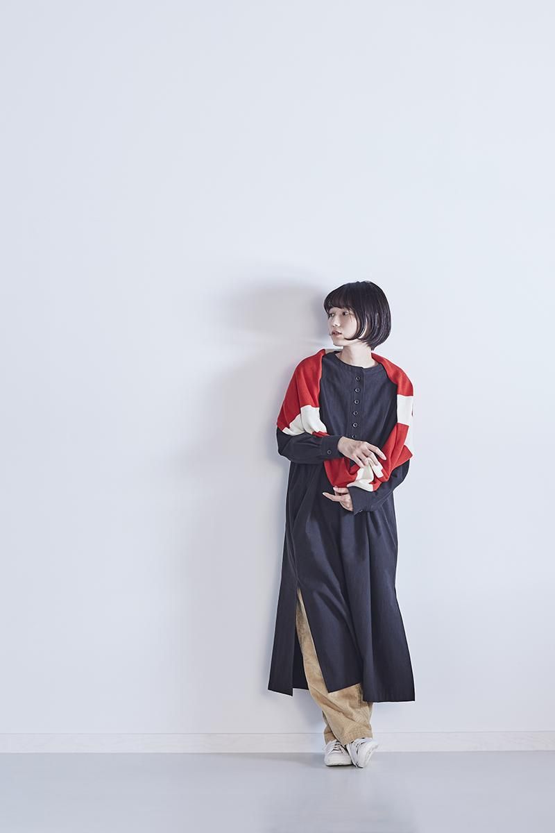 cotton-flax back satin long shirts - atelier naruse｜Online