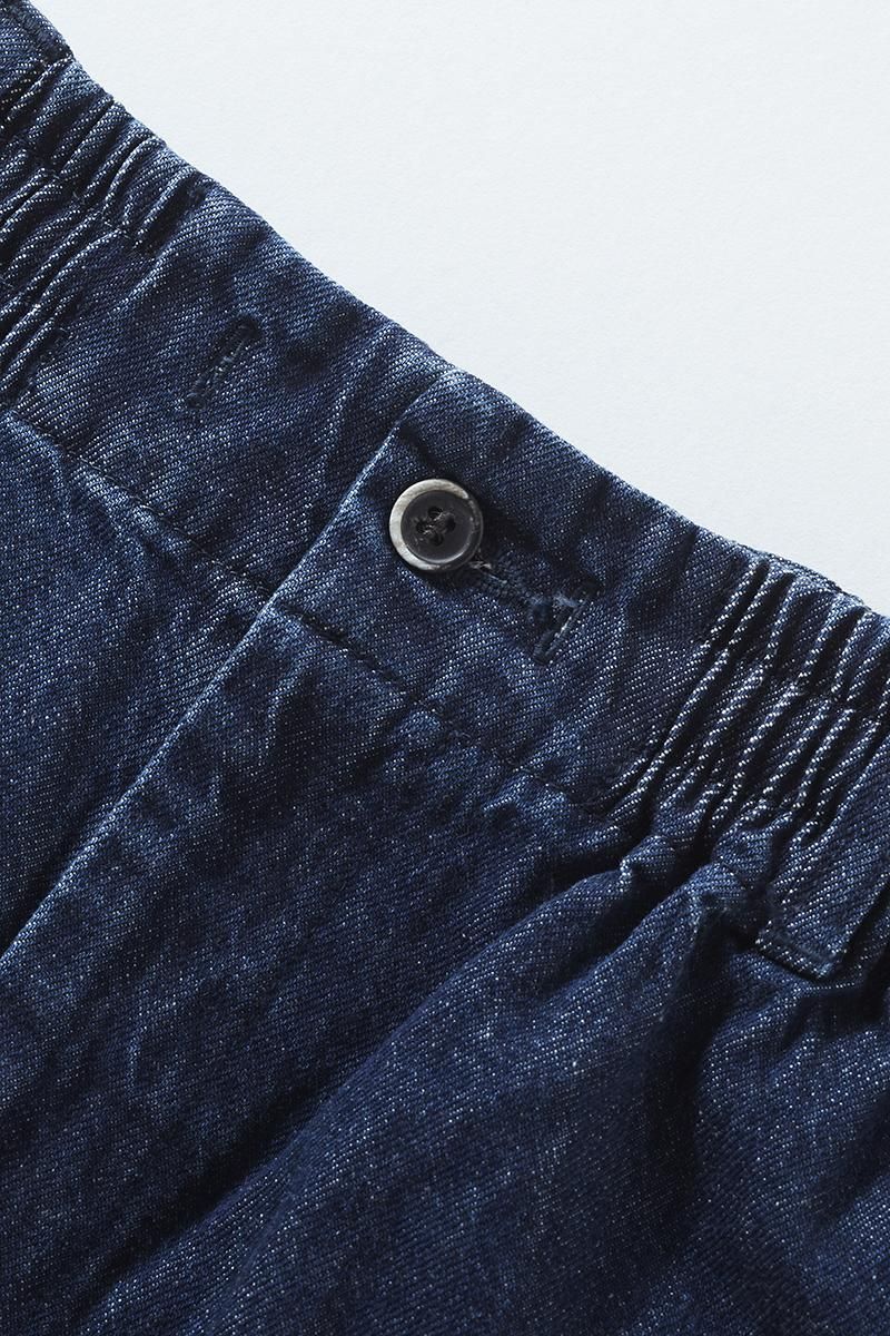 cotton denim balloon pants / indigo（ダメージ加工ver