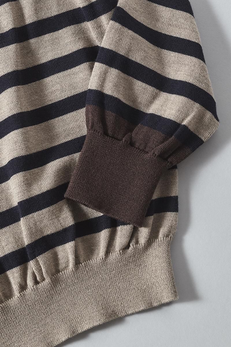 cotton wool border knit - atelier naruse|Online store|the an cotton wool border knit - atelier naruse|Online store|the an