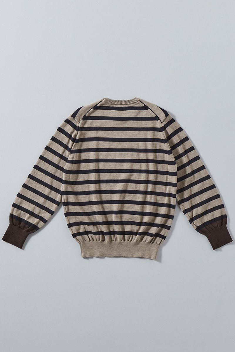 cotton wool border knit - atelier naruse | Online store