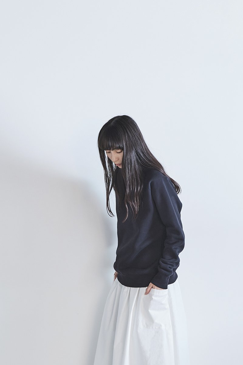 cotton mock-neck sweat - atelier naruse | Online store