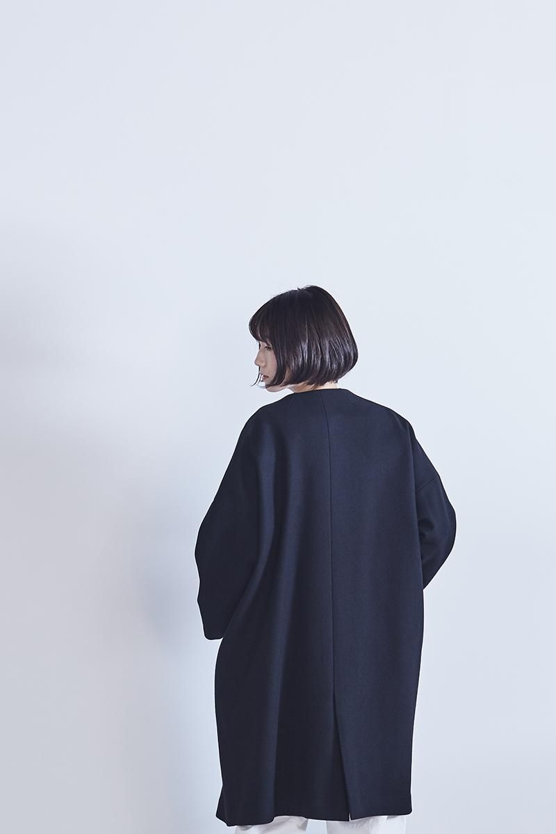 melton wool cocoon coat / black - atelier naruse|Online melton wool cocoon coat / black - atelier naruse|Online
