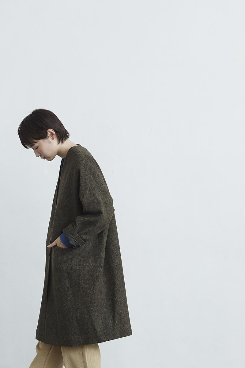 MOON ENGLAND tweed cocoon coat - atelier naruse｜Online