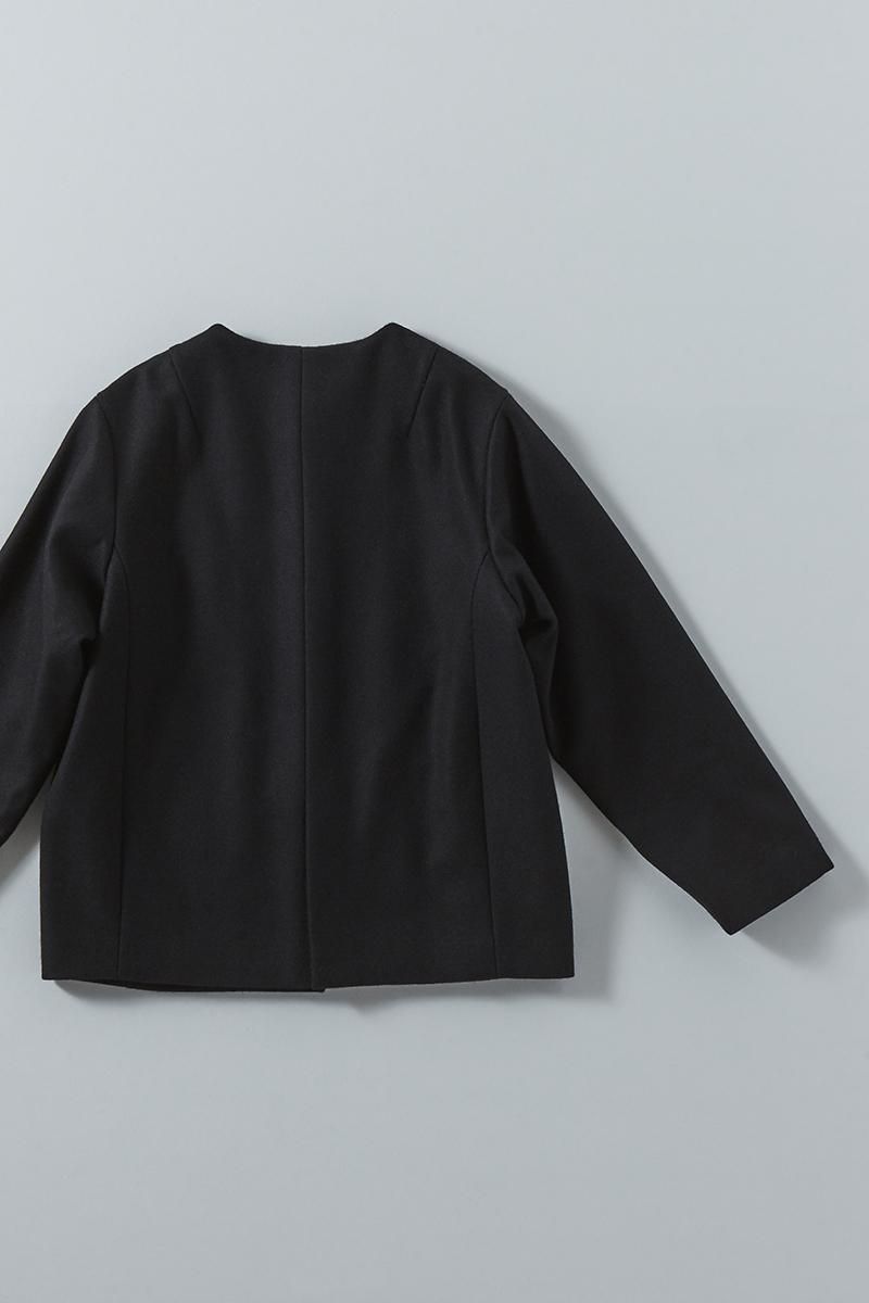 美品atelier naruse/アトリエナルセ　ウールコクーンジャケット wool cocoon jacket / black - atelier naruse｜Online store