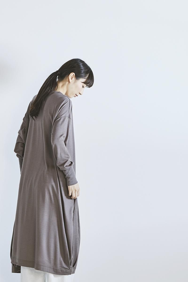 wool knit one-piece / gray - atelier naruse｜Online store