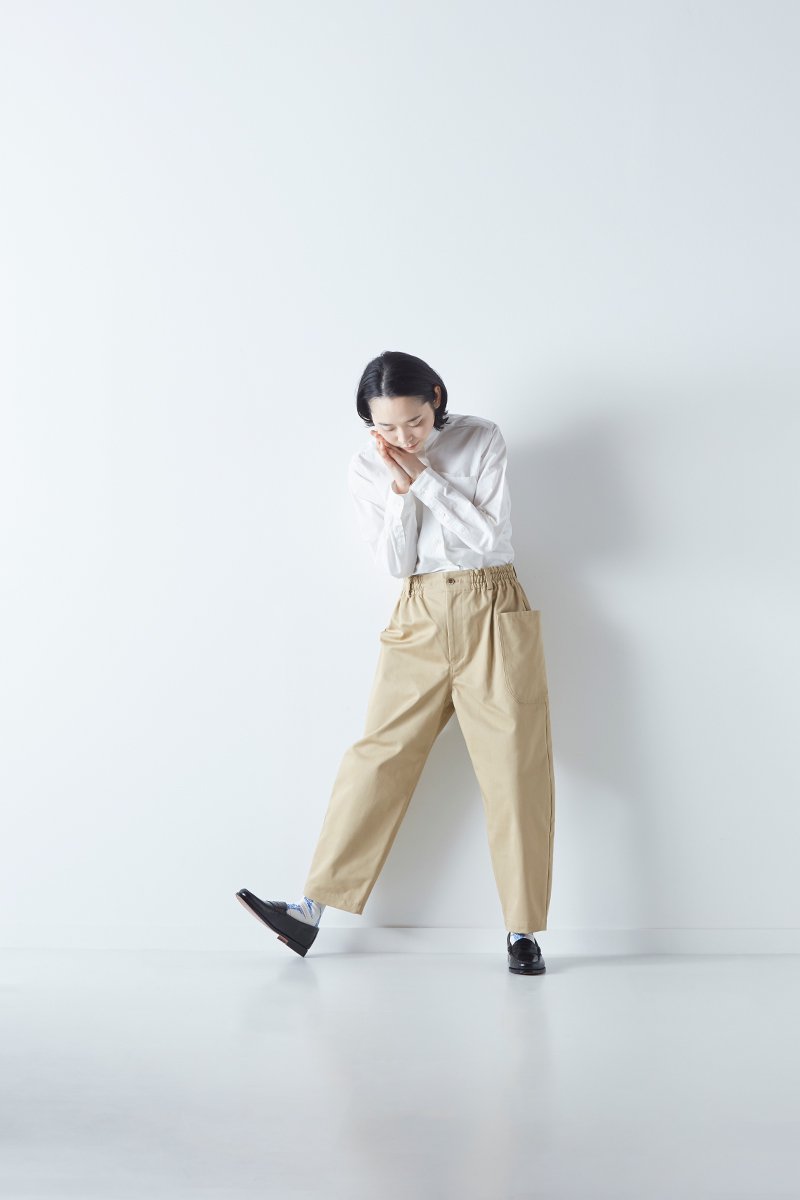 cotton chino balloon pants / beige - atelier naruse | Online store