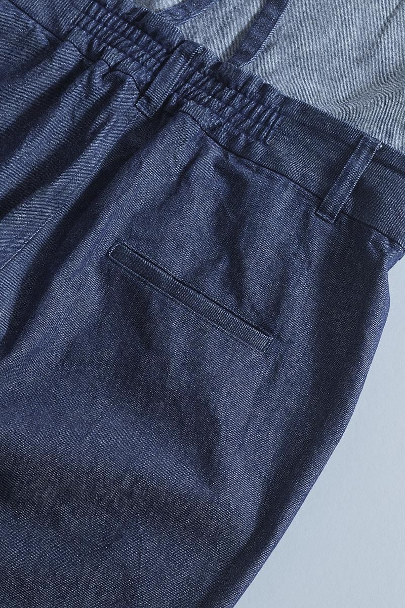 cotton denim salopette pants - atelier naruse｜Online store