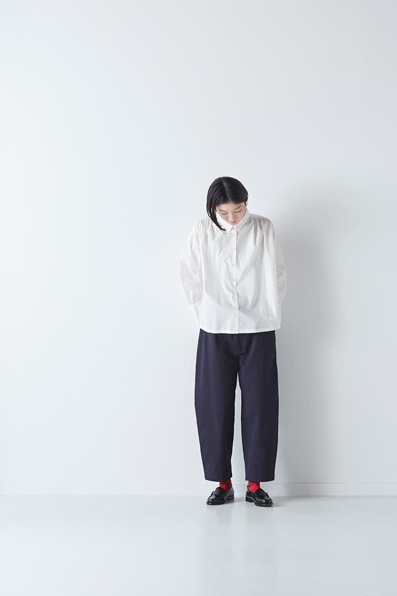 cotton chino balloon pants / navy - atelier naruse｜Online