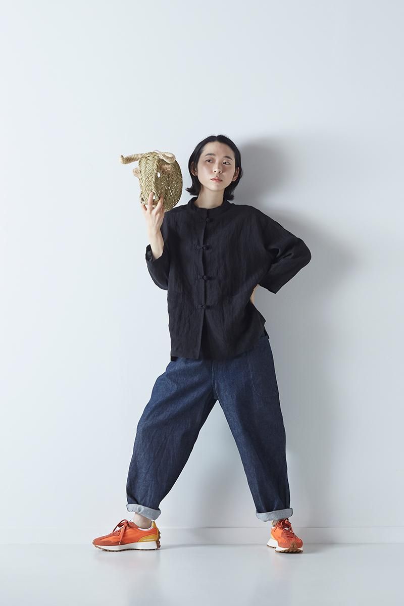 アトリエナルセリネンチャイナブラウス(美品) linen china blouse - atelier naruse｜Online store｜the an