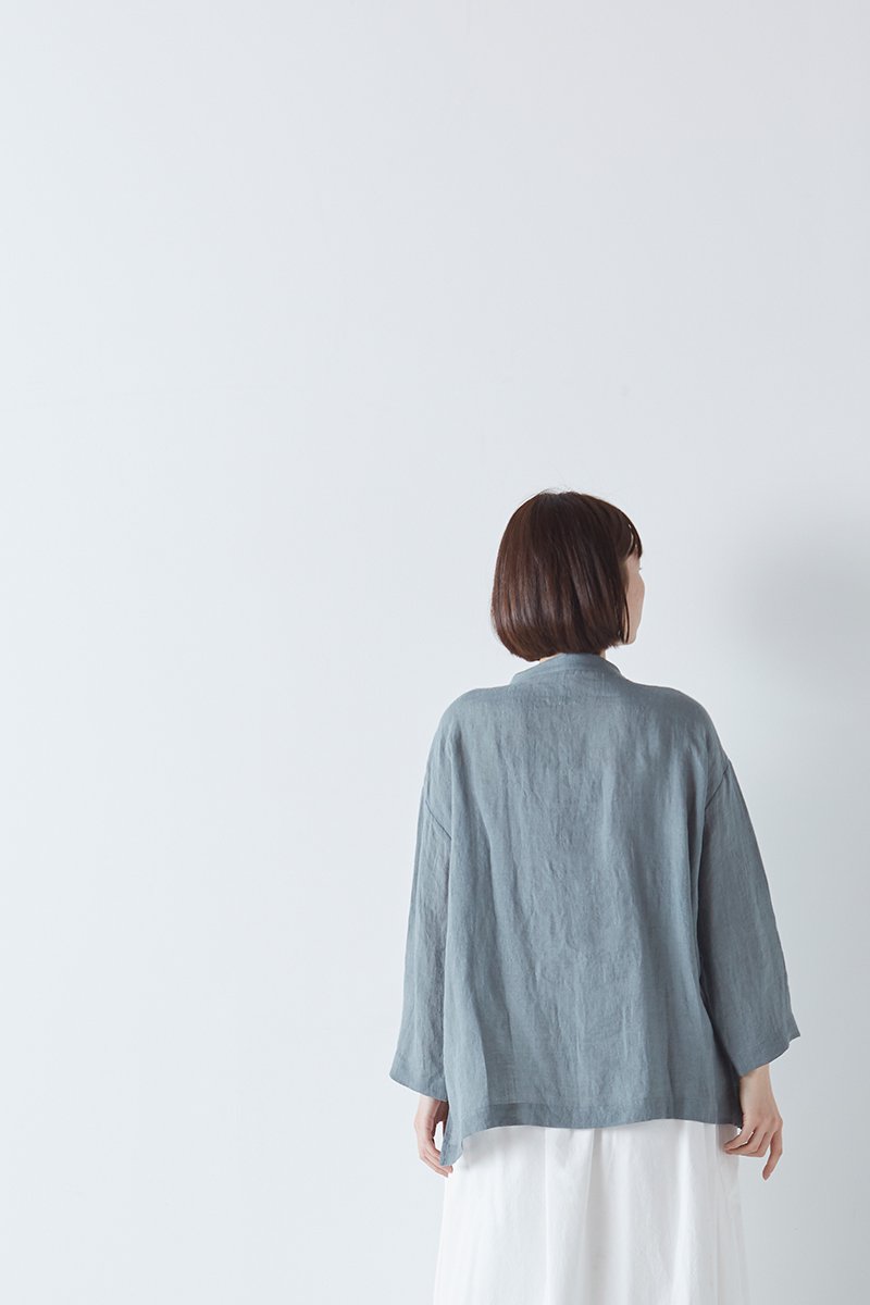 linen china blouse - atelier naruse | Online store