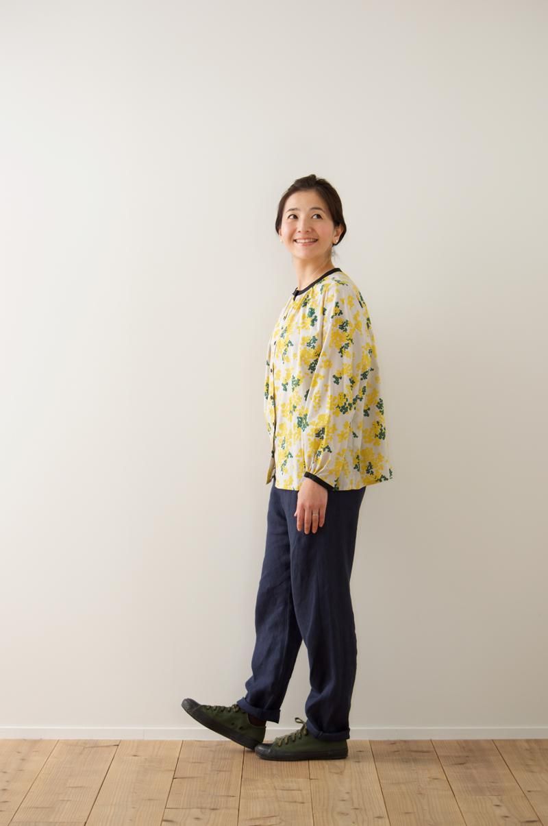 cotton loan ~komore-bi~ balloon pull over blouse / yellow