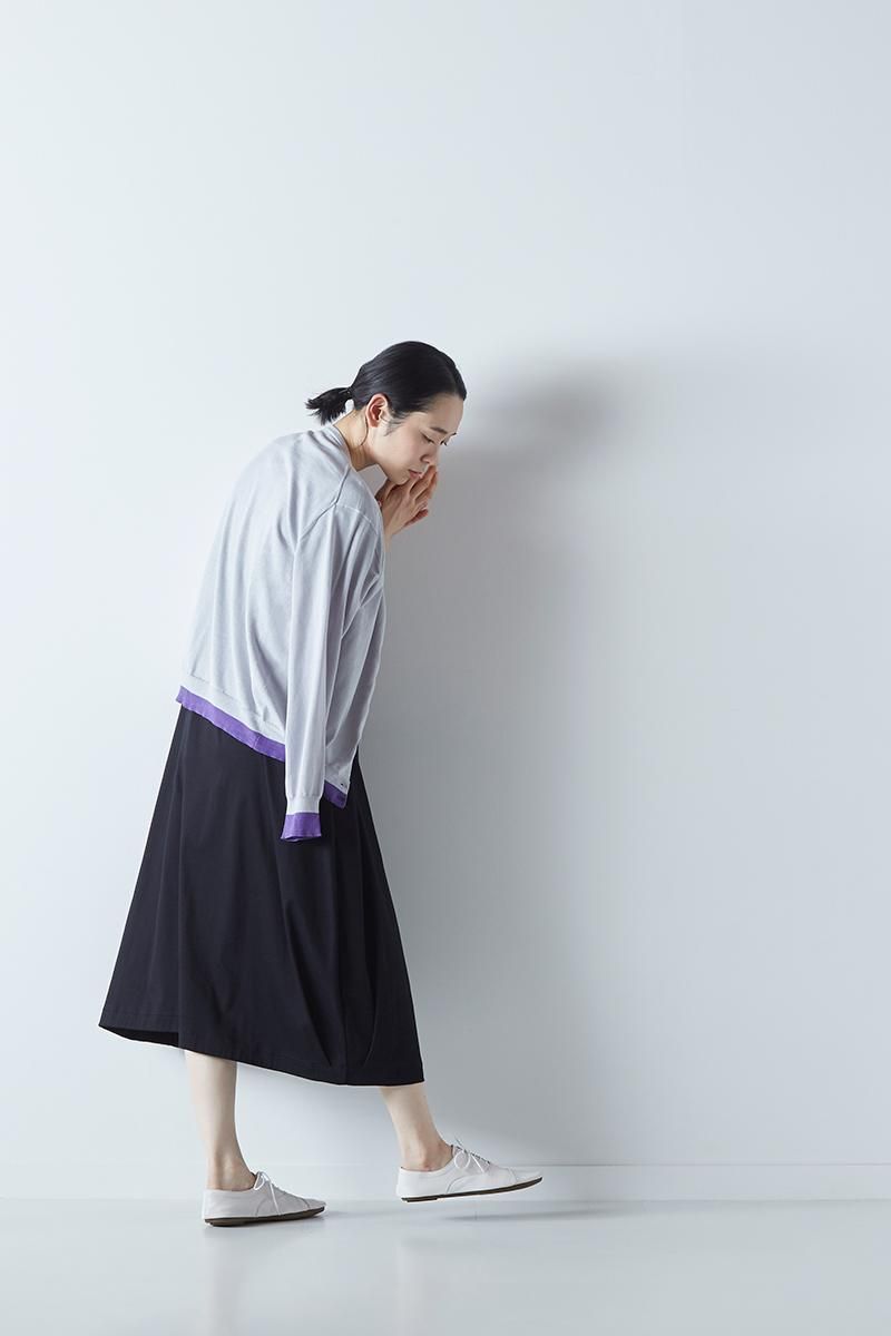 cotton silk linen crew neck knit-cardigan - atelier naruse cotton silk linen crew neck knit-cardigan - atelier naruse