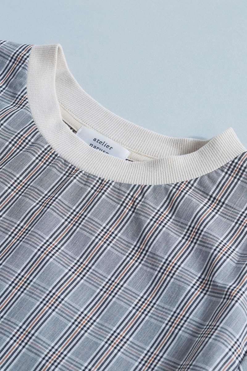 atelier naruse アトリエナルセ / コットンネックリブTシャツ
