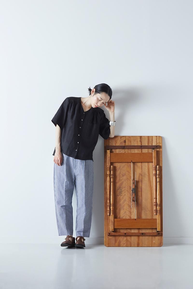 linen V neck shirt - atelier naruse｜Online store｜the an