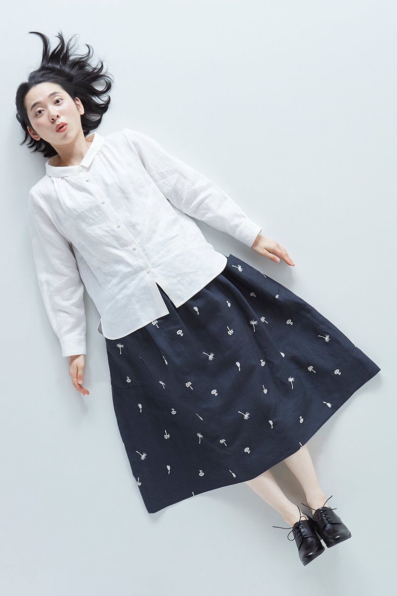 linen ~nohara~ patch pocket skirt - atelier naruse | Online store