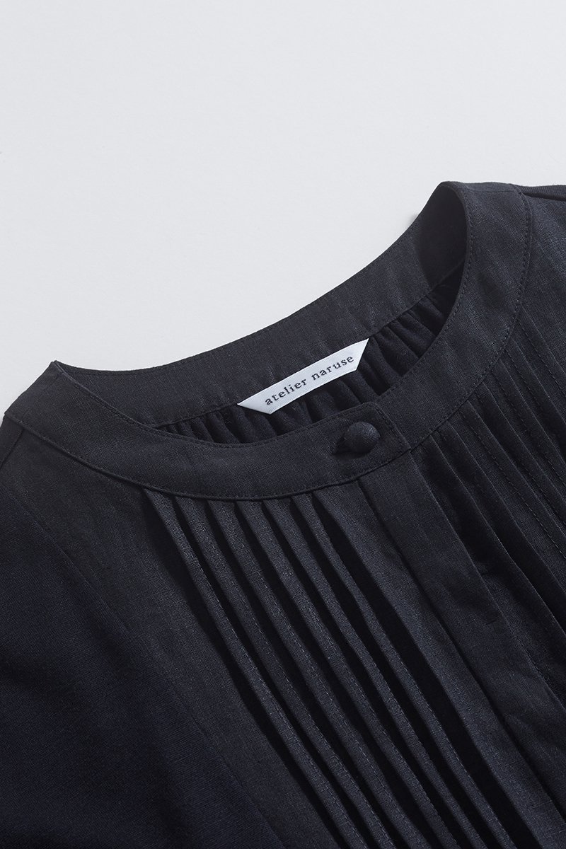 wool&linen bosom shirt c&s   atelier naruse   Online store