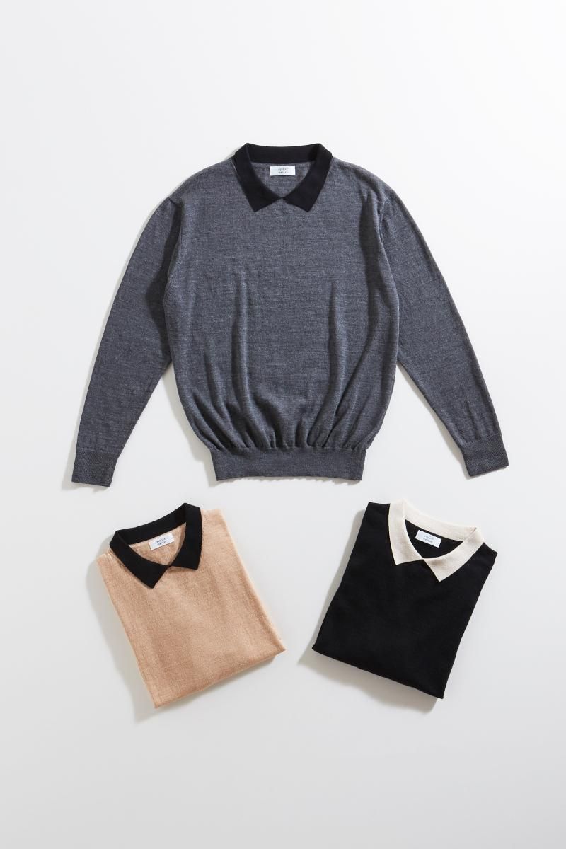 【再入荷！】 - knit collar with wool cotton atelier store naruse｜Online トップス