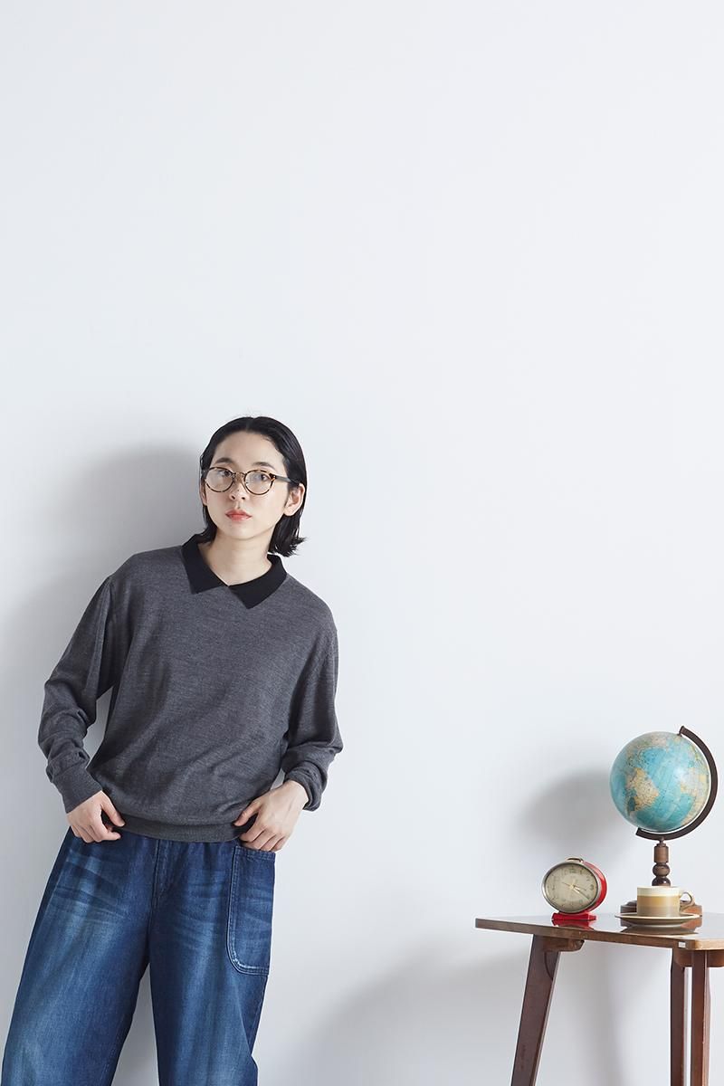 cotton collar knit - atelier naruse｜Online store｜the an