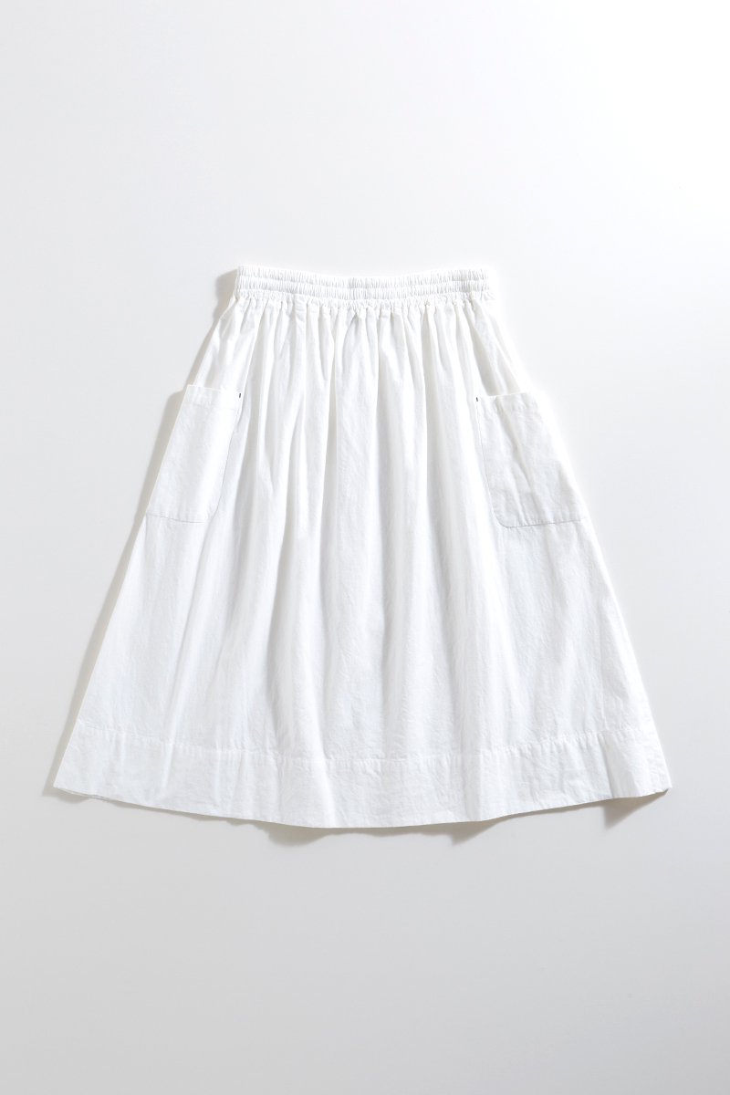 cotton patch pocket skirt / off white