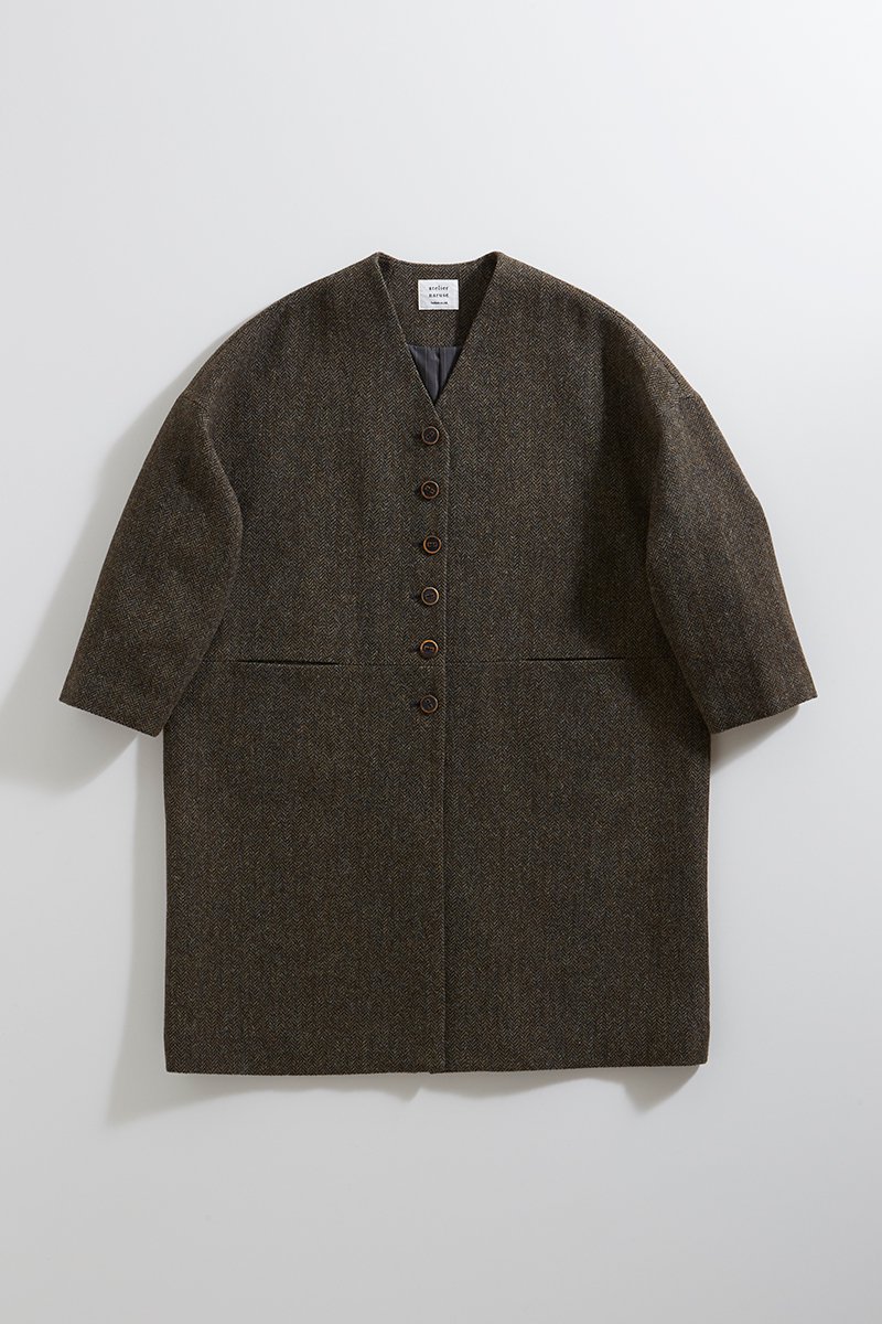 MOON ENGLAND tweed cocoon coat