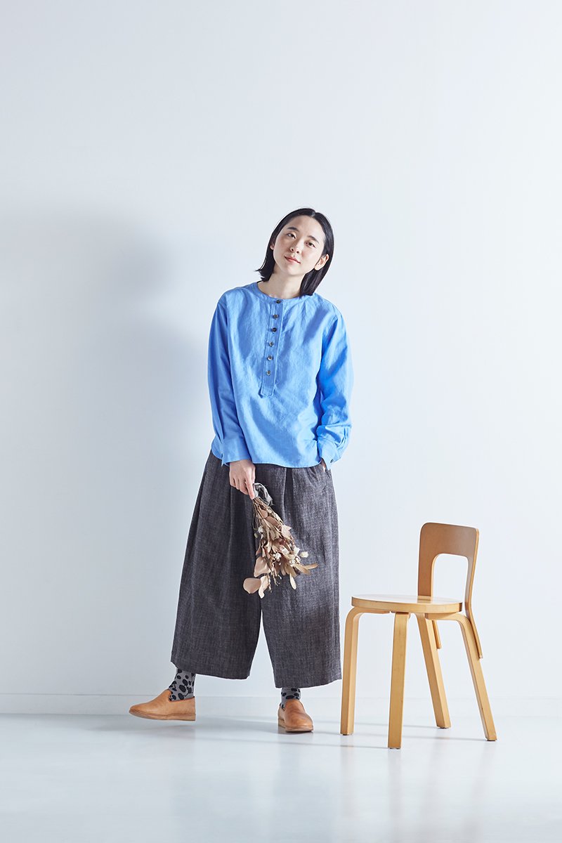 linen smock blouse - atelier naruse | Online store