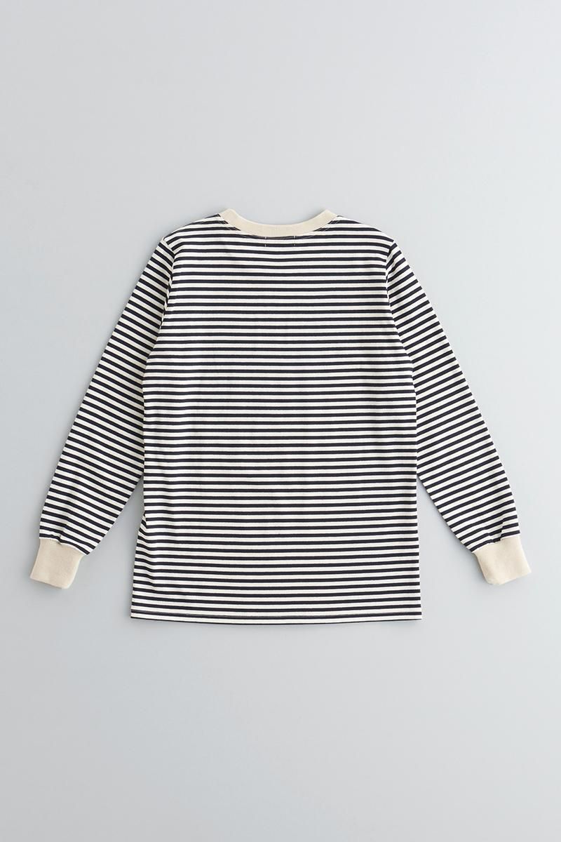 cotton border cut&sewn（long sleeves） - atelier naruse