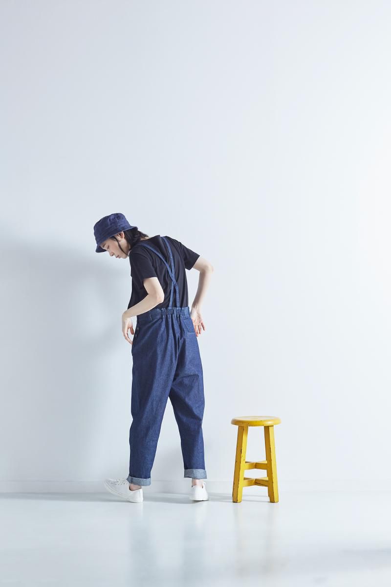 cotton denim overalls-pants - atelier naruse｜Online store