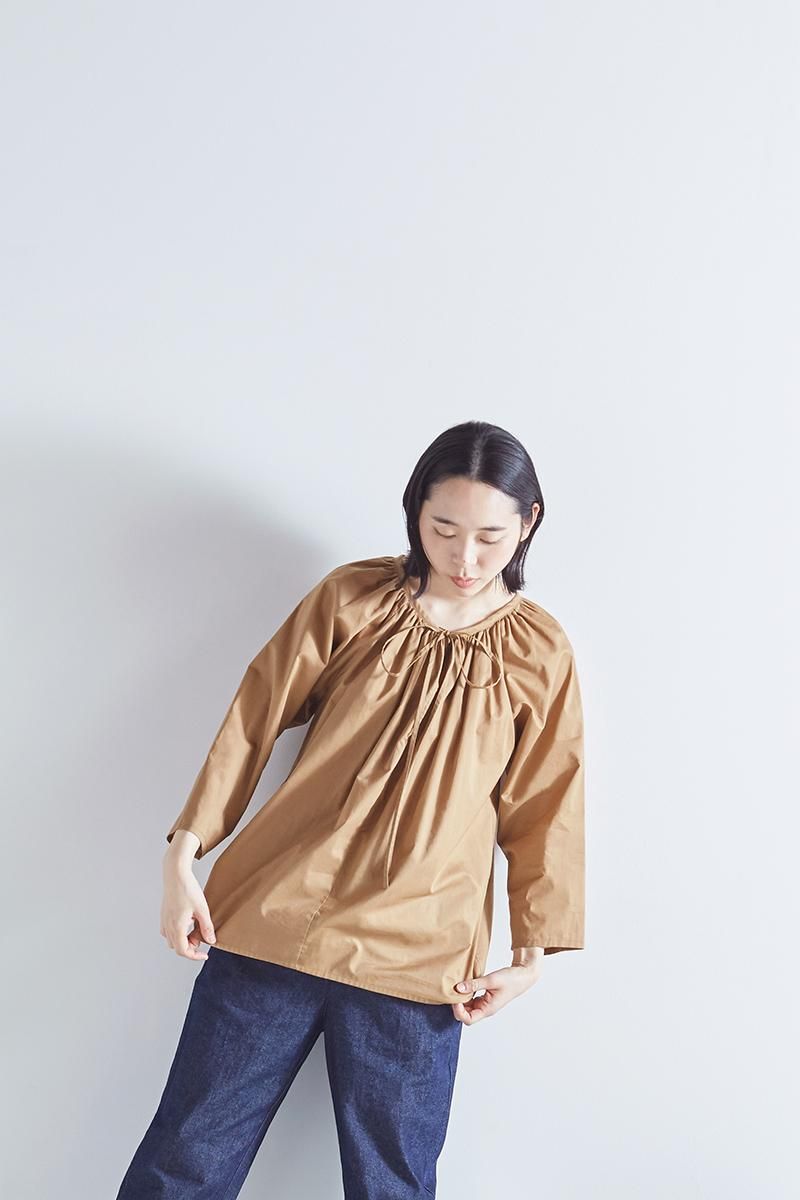 豊富な商品から blouse smock tie ribbon loan cotton - naruse｜Online atelier シャツ+ブラウス(長袖+七分)
